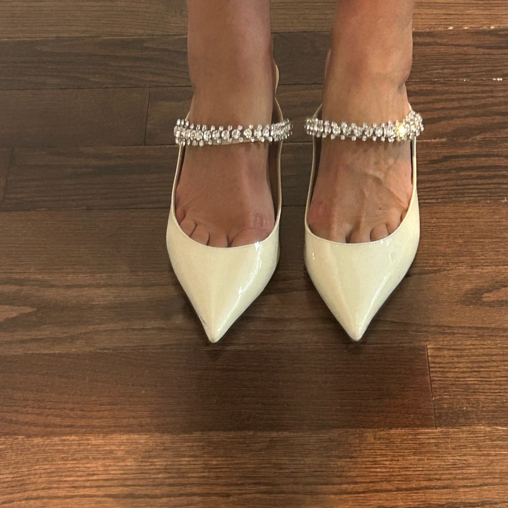 Jimmy Choo Bing Crystal Mules worn once! Bought in Manhattan
